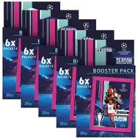 Topps - Champions League 2023/24 - Sammelsticker - 5 Blister