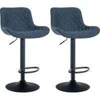 CLP 2er Set Barhocker Minosa, Farbe:schwarz, Grundmaterial:Samt