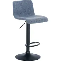 CLP Barhocker Hover Stoff, Farbe:schwarz, Material Gestell:Metall matt weiss