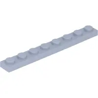 LEGO 1x8 Platte 3460 - 50 Stück Hellgrau