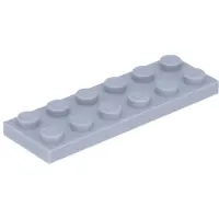 LEGO 2x6 Platte 3795 - 50 Stück Hellgrau