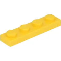 LEGO : 50 Stück Platte 1x4 in Gelb