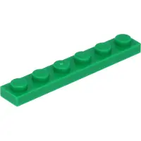LEGO 1x6 Platte 3666 - 250 Stück Grün