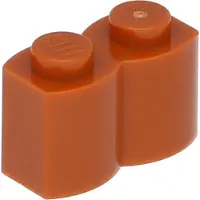 LEGO 1x2 Pallisade - 100 Stück Dunkles Orange
