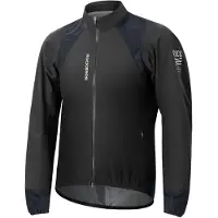 RockBros Wasserdicht Regenjacke Herren Atmungsaktiv Windjacke TPU Regenmantel für Radfahren Wandern Laufen Schwarz XL