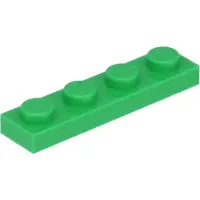 LEGO 1x4 Platte 3710 - 50 Stück Hellgrün