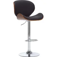Syfax Barhocker Schwarz Kunstleder höhenverstellbar, ergonomisch, Sitzhöhe 62,5-83,5 cm