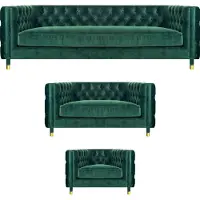 Xl Moebel Gmbh Grün Komplett 3tlg Sofagarnitur Textil Polstermöbel Design Möbel Chesterfield