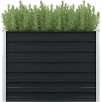 Syfax Hochbeet Anthrazit 100 x 100 x 77 cm Verzinkter Stahl