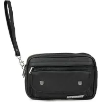 Beltimore Handtasche g45 Beuteltasche aus schwarzem Naturleder 22x15x8 cm