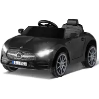 LEADZM Elektroauto Kinderauto Mercedes-Benz CLS 350, Kinder-Elektroauto mit Fernbedienung ,12V,90*60*40cm,Schwarz