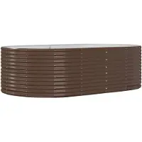 Syfax Hochbeet Braun 212x140x68 cm Verzinkter Stahl