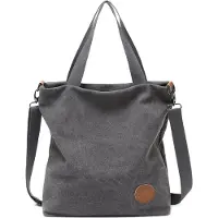 Sonstiges Damen Canvas Handtasche Schultertasche Multifunktionale Umhängetasche Grau