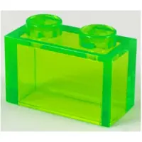 LEGO 1x2 Stein 3065 - 100 Stück Transparent Hellgrün