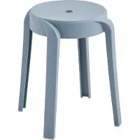 HOME DELUXE Hocker NIVO – Stapelbar, Hellblau (10er Set) | Platzsparende Sitzhocker für Küche, Wohnzimmer & Garten