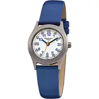 Regent Kinder-Armbanduhr blau Analog F-947 Leder-Armband D2URF947