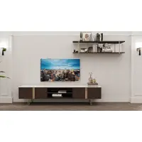 AEA Moderne Wohnwand Wohnzimmer Regal Schrank Wohnwände TV-Ständern Braun