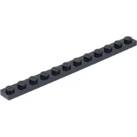 LEGO 1x12 Platten 60479 - 50 Stück Schwarz