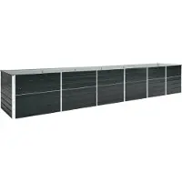 Syfax Garten-Hochbeet Verzinkter Stahl 480x80x77 cm Anthrazit