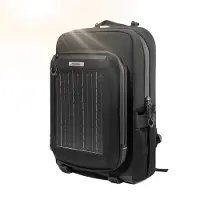RockBros Solar Rucksack mit Solarpanel Camping Umhängetasche Tragbare 2 Solarpanels 14W 20L Schwarz