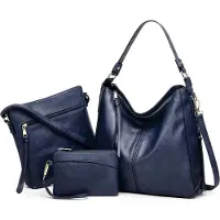 Sonstiges Pahajim Damen Handtaschen Set Kunstleder 3er Set in Schwarz