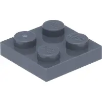 LEGO 2x2 Platten 3022 - 250 Stück Dunkles Bläucliches Grau