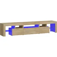 Sonstiges TV-Schrank mit LED-Leuchten Sonoma-Eiche 200x36,5x40 cm