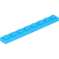LEGO 1x8 Platte 3460 - 250 Stück Mittleres Azurblau