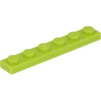 LEGO 1x6 Platte 3666 - 50 Stück Lime