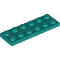 LEGO 2x6 Platte 3795 - 50 Stück Dunkles Türkis