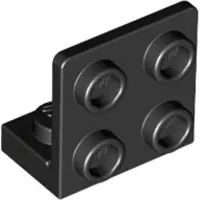 LEGO Winkel: 25 Brackets 1x2/2x2, 90°, Schwarz