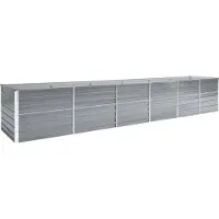 Syfax Garten-Hochbeet Verzinkter Stahl 480x80x77 cm Grau