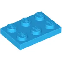 LEGO 2x3 Platten 3021 - 100 Stück Dunkles Azurblau
