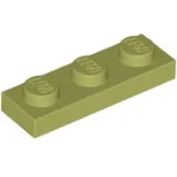 LEGO 1x3 Platte 3623 - 100 Stück Olivegrün