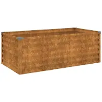 Syfax Garten-Hochbeet 100 x 50 x 36 cm Cortenstahl