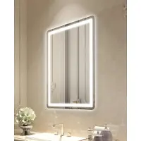 StarTech.com LED Badezimmerspiegel Kosmetikspiegel - Wandmontage 60x80cm - 3 Farbvarianten - Ideal für Make-up und Rasur
