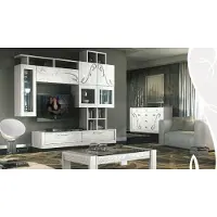 AEA Wohnwand tv Wand Anbauwand Wohnzimmer Möbel rtv Wohnwände Schrank Regal