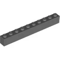 LEGO 10 Stück 6111 Stein Brick 1x10 Part Basic Steine 10 Dunkles Bläuliches Grau