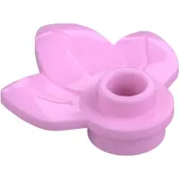 LEGO : 500x Pflanzenelement mit 3 Blättern, helles Pink