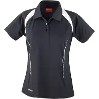 Result Damen Team Polo S177F black/white XL (42)