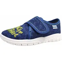 Richter Kinderschuhe Jungen Hausschuhe Blau Freizeit