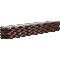 Syfax Hochbeet Verzinkter Stahl 260x40x36 cm Braun