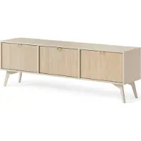 3Xeliving TV-Schrank, Modernes Lowboard, , Fernsehschrank, Stilvolle Biege und Braun
