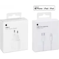 Apple iPhone -20W USB-C Ladegerät +1m USB-C Lightning Kabel für iPhone 14 13 12 11 X Pro Max Mini
