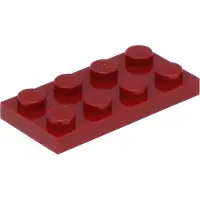 LEGO 50 Stück 3020 Platten Plates 2x4 Part Basic 50 Dunkelrot