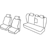 Lampa Sitzbezüge Set Superior schwarz/blau Polyester für Fiat Croma 05/05-04/11