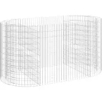 Syfax Gabionen-Hochbeet Verzinktes Eisen 200x100x100 cm