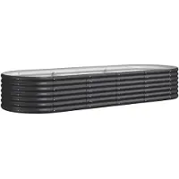 Syfax Hochbeet Verzinkter Stahl 224x80x36 cm Anthrazit