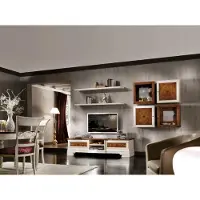 AEA Wohnwand Wohnzimmer Set Vitrine Schrank Regal Set Wohnwände Regal Fernseh Wand