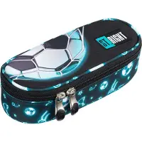 St. Majewski Gepolsterte Federmappe mit Innenklappe Neon Football St.Right Majewski